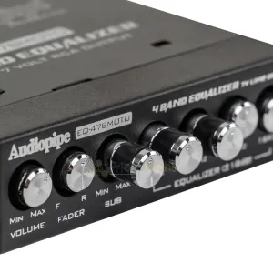 Audiopipe EQ47BMOTO 4 Band 7v Graphic Equalizer