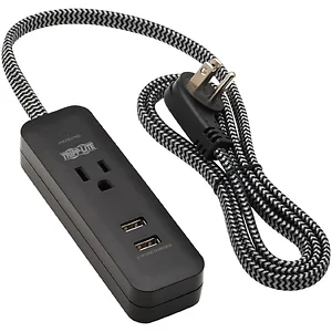 TLP104USB | Tripp Lite SURGE PROTECTOR 1-OUTLET 2 USB 4FT