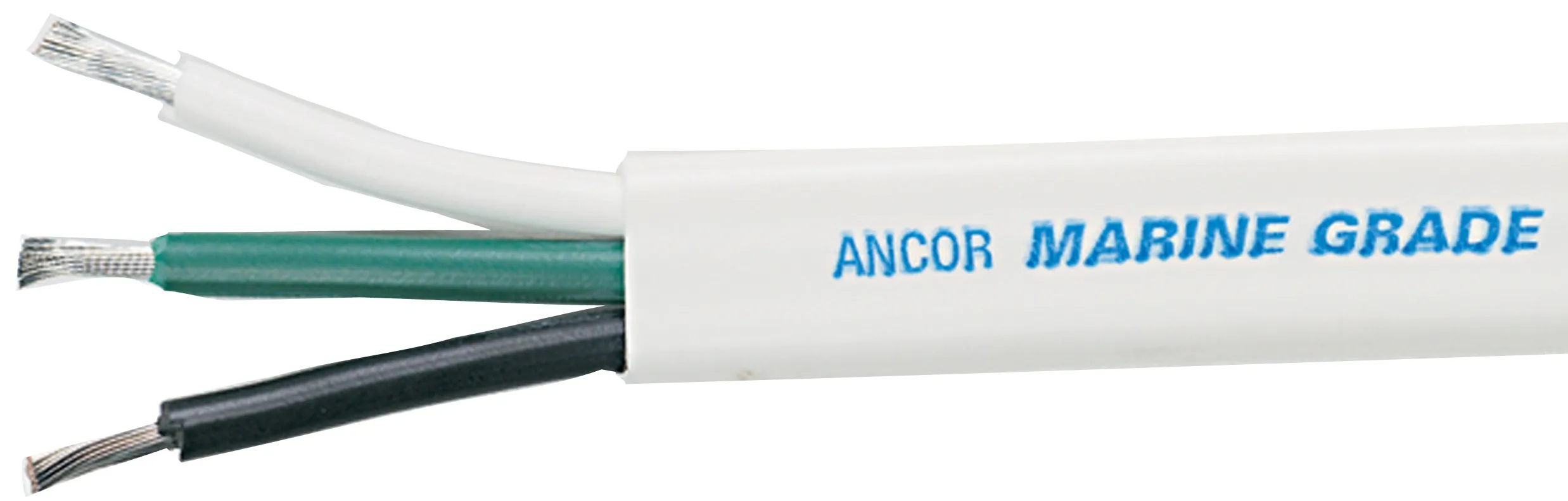 Ancor 130902 83 Awg White Triplex Flat Marine Cable - 25 Feet