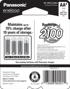 Panasonic RA27251 (r) Bk-3mcca4ba Eneloop(r) Rechargeable Batteries (a