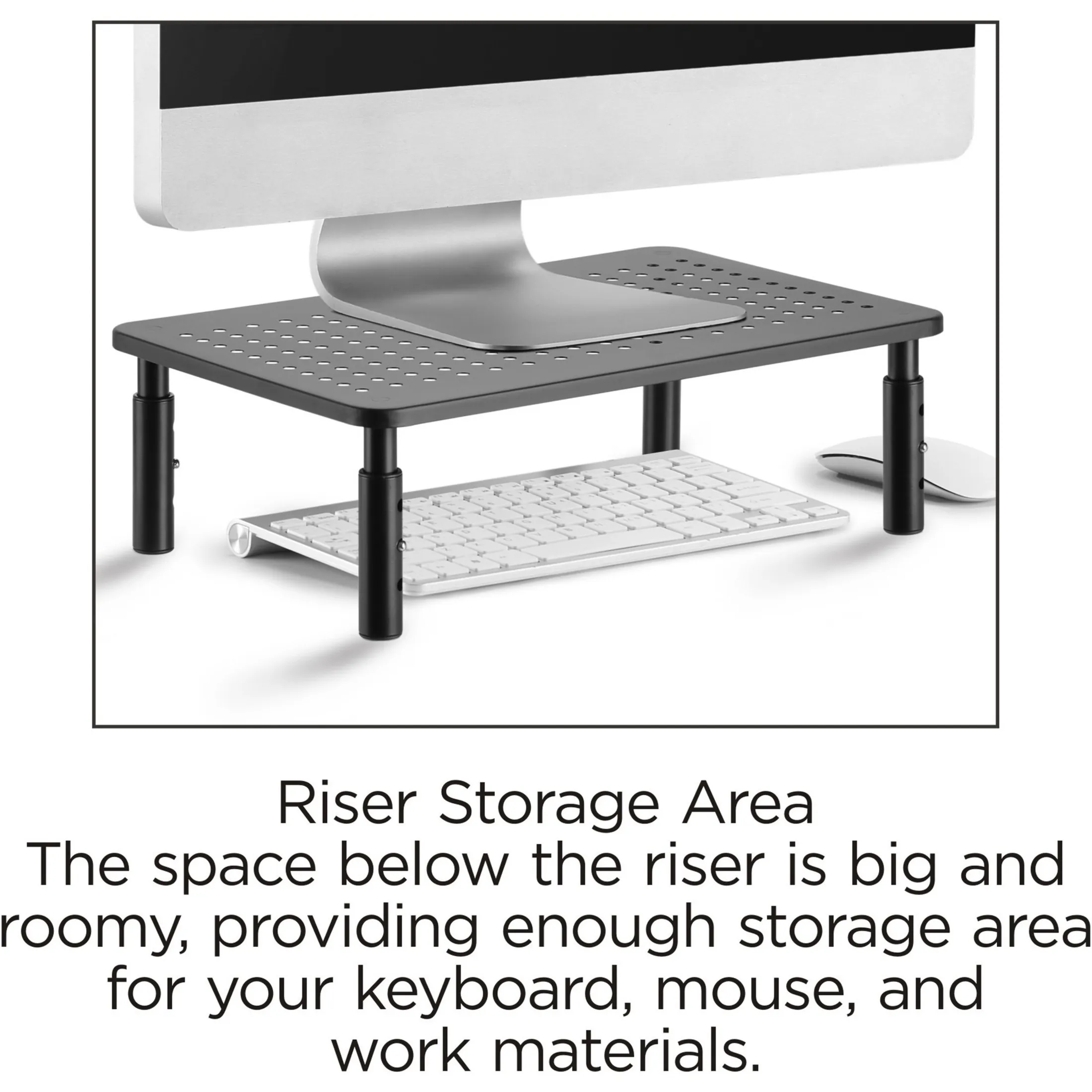 Lorell LLR 18329 Height-adjustable Steel Desktop Stand - 44 Lb Load Ca