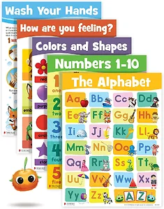 APP-ST1 | Dmai Colorful Preschool Learning Posters - Set of