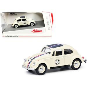 Schuco 452012800 Volkswagen Beetle Rally 53 Cream With Stripes 164 Die