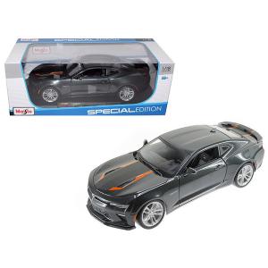 Maisto 31385gry 2017 Chevrolet Camaro Ss Gray Metallic With Orange Str