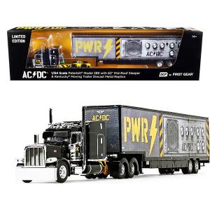 First 69-1064 Peterbilt 389 Mid-roof Acdc Moving Trailer 164 Diecast M