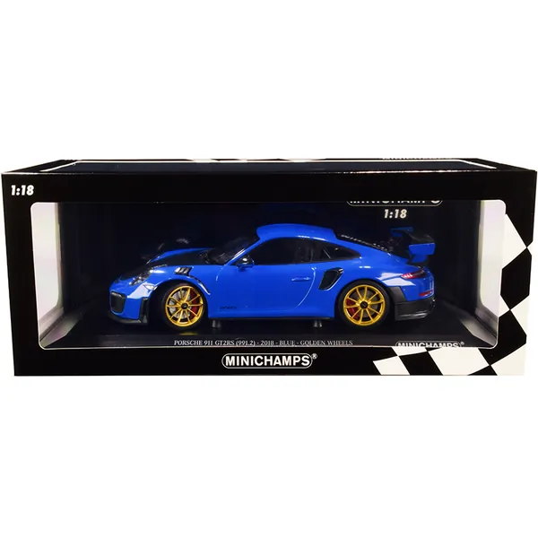 Minichamps 155068302 Porsche 911 Gt2rs (991.2) Blue 118 Diecast Model 