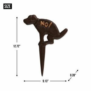 Accent 4506275 No! Pooping Cast Iron Garden Stake