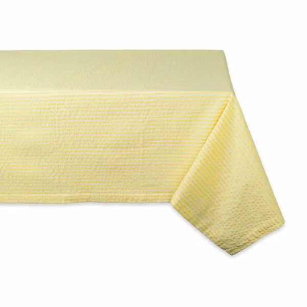 Dii CAMZ38934S Yellow Seersucker Tablecloth 60x84