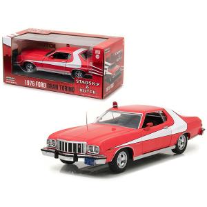 Greenlight 84042 1976 Ford Gran Torino Red With White Stripes Starsky 