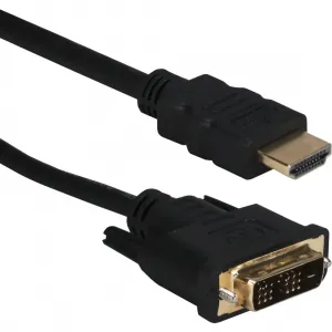 Qvs HDVIG-2MC Hdmi Male To Dvi Male Hdtv-flat Panel Digital Video Cabl