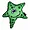 American Dog Stanley Starfish Medium Dog Toy - Neon Green