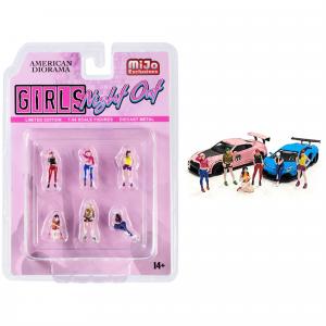 American 76477 Girls Night Out 6 Piece Diecast Figurine Set For 164 Sc