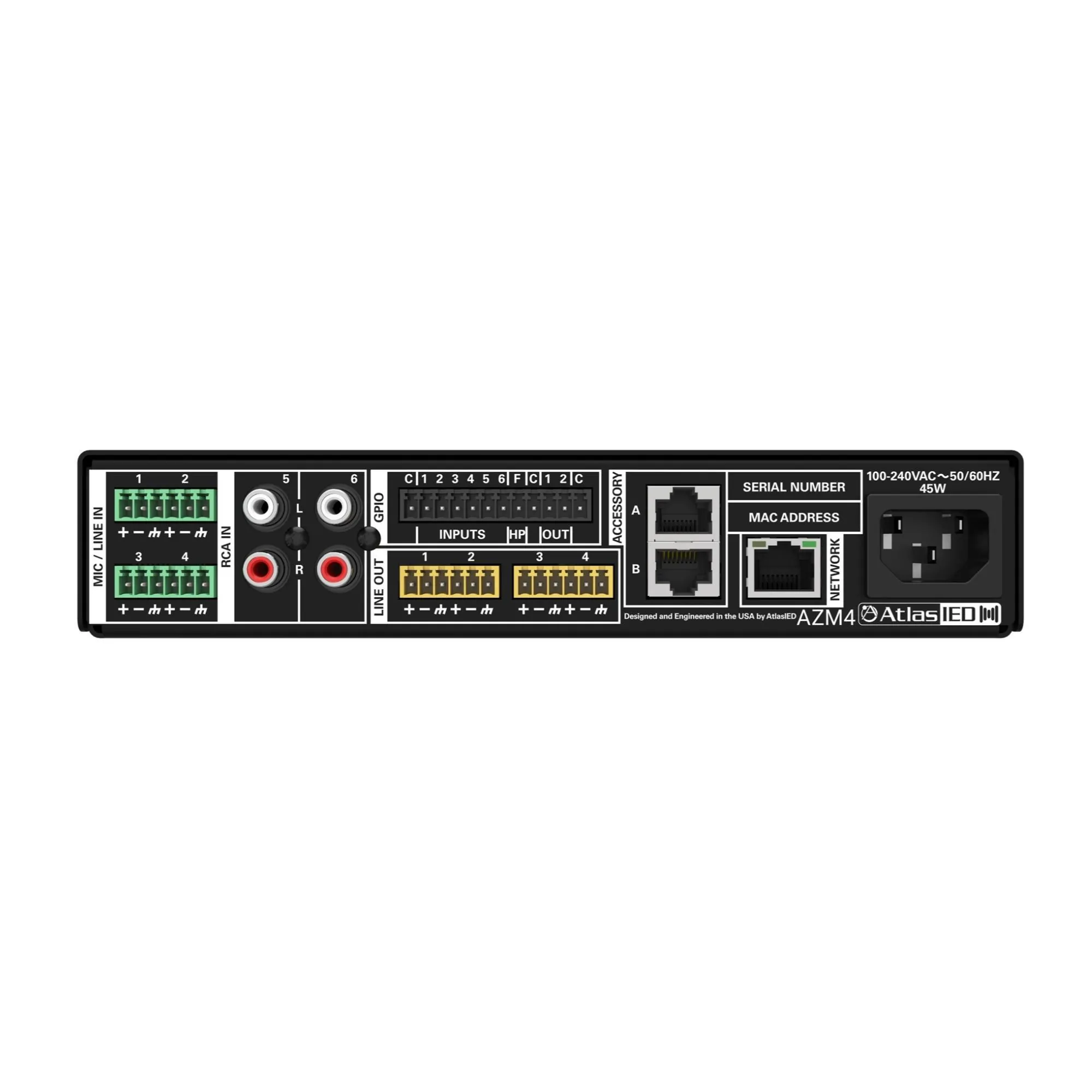 Atlasied 0050-1640 4-zone Audio Processor With Advanced Features