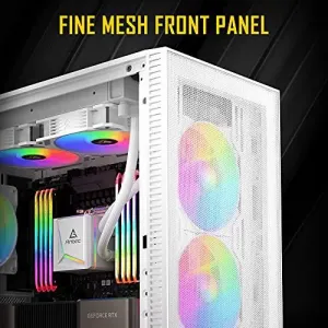 Antec NX410 W Cs Nx410 W Mid Tower Tempered Glass 2x140mm Argb Fan Whi