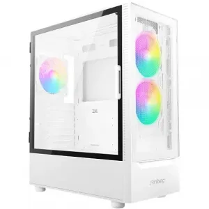 Antec NX410 W Cs Nx410 W Mid Tower Tempered Glass 2x140mm Argb Fan Whi