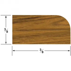 Whitecap K60854WW Teak Stop Molding Small - 5'