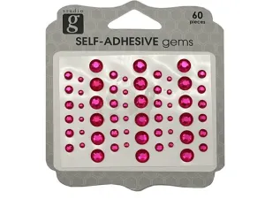 Bulk FB843 Pink Decorative Adhesive Gems