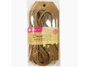 FB834 | Bulk Buys 20-Pack Natural Kraft Paper Gift Tags