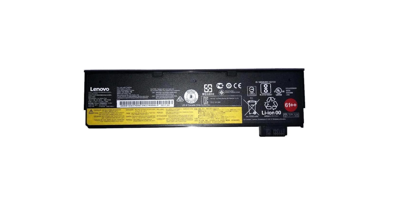 Lenovo SB10K97585 61+ 72wh 11.25v 6320mah Laptop Battery  For Thinkpad