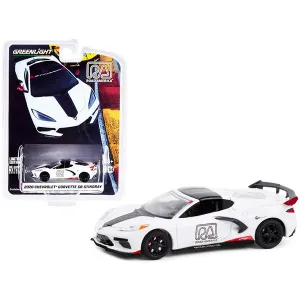 Greenlight 30254 2020 Chevrolet Corvette C8 Stingray White And Black R