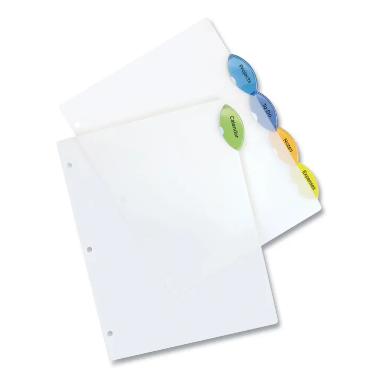 Avery 011200 Averyreg; Plastic Binder Dividers, Insertable Multicolor 