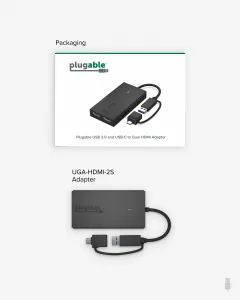 Plugable UGA-HDMI-2S Plugable Usbc To Hdmi Graphics Adapter