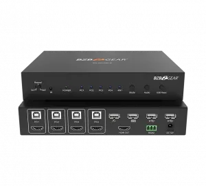 Bzb BG-MKVM41R 4x1 Full Hd Hdmiusb 2.0 Seamless Quad Kvm Multiviewer