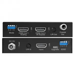 Bzb BG-UHD-SC1X2 1x2 Hdmi Splitterscaler With 4k18gbps  Hdmi 2.0 Techn