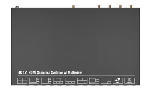 Bzb BG-UMV-HA41 4-port 4k Hdmi Switcher With Multiview And Audio Suppo