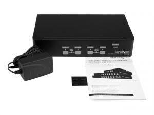 Startech m03008 4 Port 1u Rackmount Usb Ps-2 Kvm Switch With Osd - 4 X