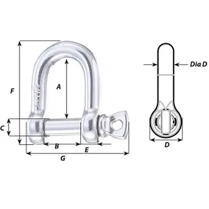 Wichard 11205 Wichard Hr D Shackle - Diameter 2564