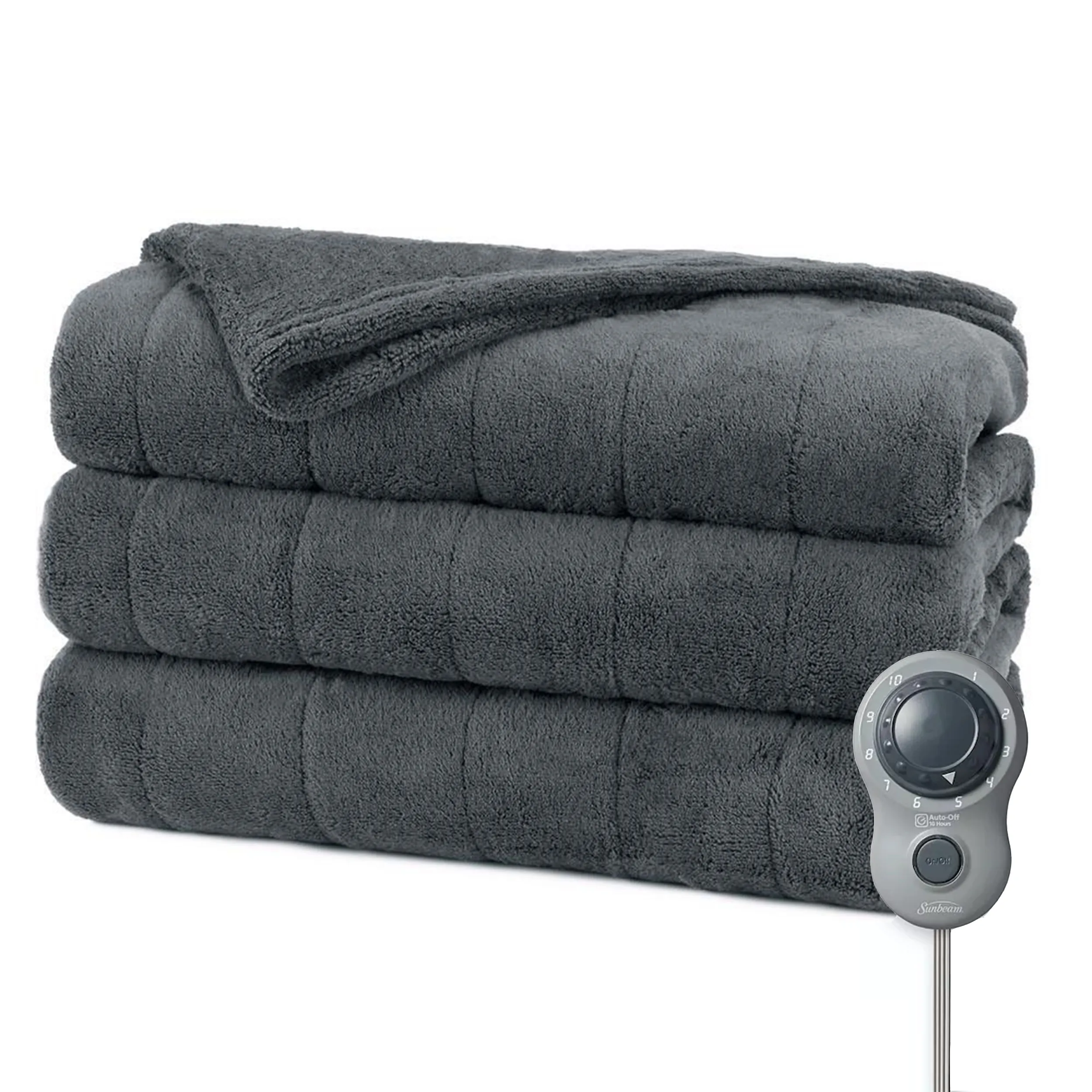 Sunbeam 2152784 Twin Size Electric Luxurious Velvet Heated Blanket In 