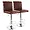 Elama Adjustable Faux Leather Bar Stool Set with Chrome Base