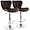 Elama Elama Adjustable Brown Faux Leather Bar Stool Set of 2