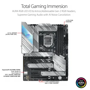 Asus ROGStrixZ590AGamingW Motherboard Rog Strix Z590-a Gam Wifi Z590 L