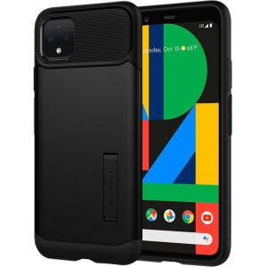 Spigen F26CS27534 Pixel 4 Slim Armor Case - Black Protective Shell