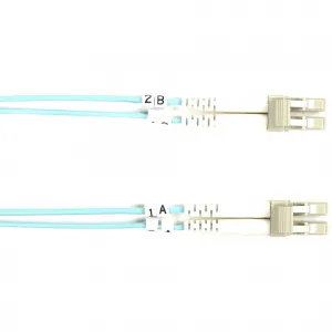 Black FO10G-002M-LCLC Fiber Patch Cable 2m 10 Gig Lc To Lc Aqu