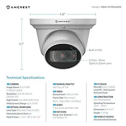 AMCREST INDUSTRIES-IP8M-MT2544EW