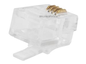 Monoprice 7269 Rj11 6p4c Plug Round Solid 50pcsbag