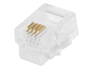 Monoprice 7269 Rj11 6p4c Plug Round Solid 50pcsbag