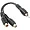 AH25R | Acer RCA Y-Adapter (1 Male to 2 Females) - Audio