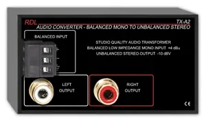 Rdl Balanced to Unbalanced Audio Converter with Dual RCA
