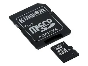 SDC4/8GBCA | Kingston 8GB microSDHC Card with SD Adapter