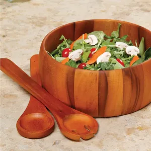 Gibson 60687.03 Home Laroda 3-piece Salad Bowl Set, Brown Wood