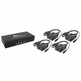 Siig KTV4N011S1 1x4 Cat5e6 Vga Splitter With 4 Receivers To Support, A