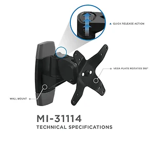 MI-31114B | Relaunch Aggregator Mount-It! Monitor Wall