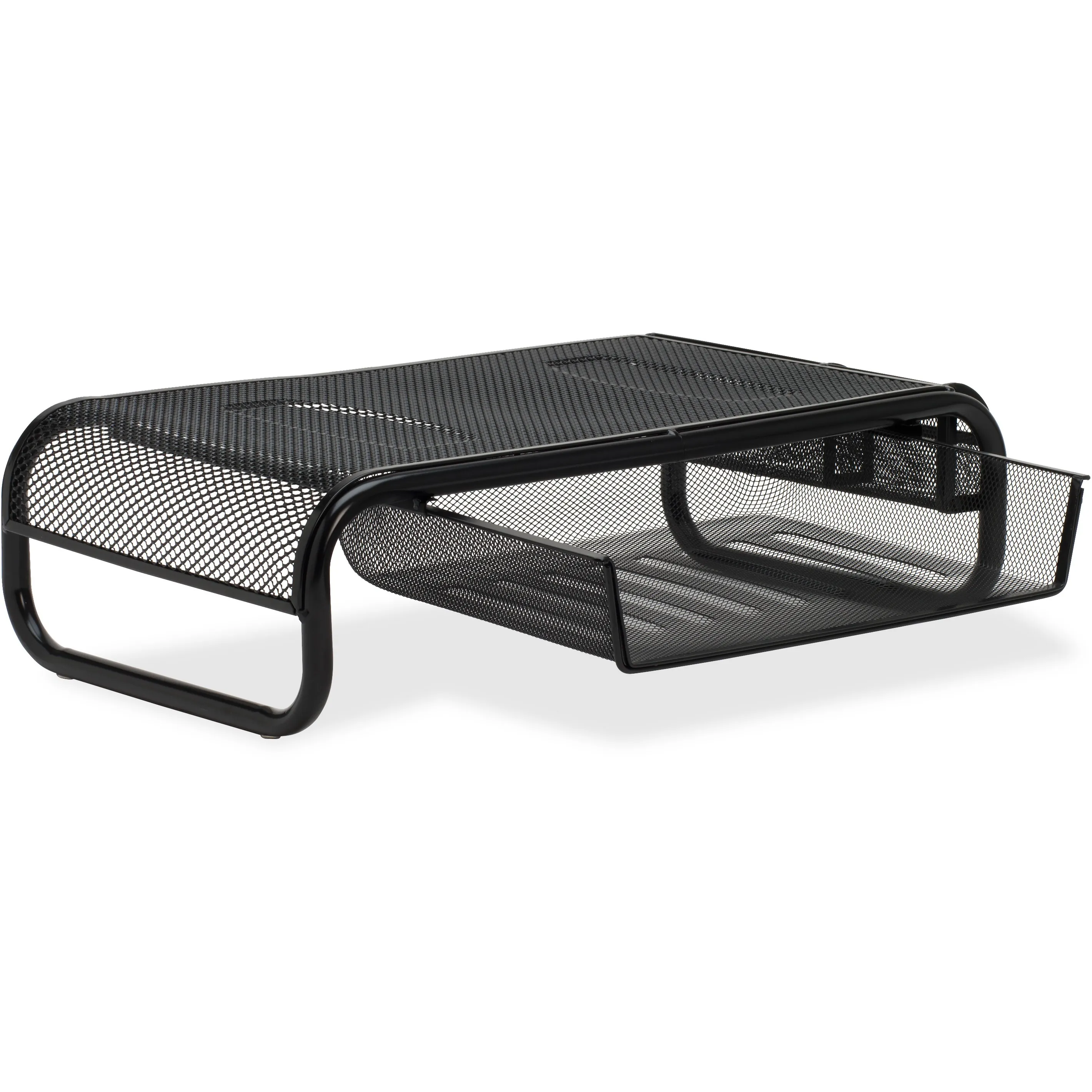 Lorell LLR 84147 Mesh Wire Monitor Stand - Desktop - Powder Coated - S