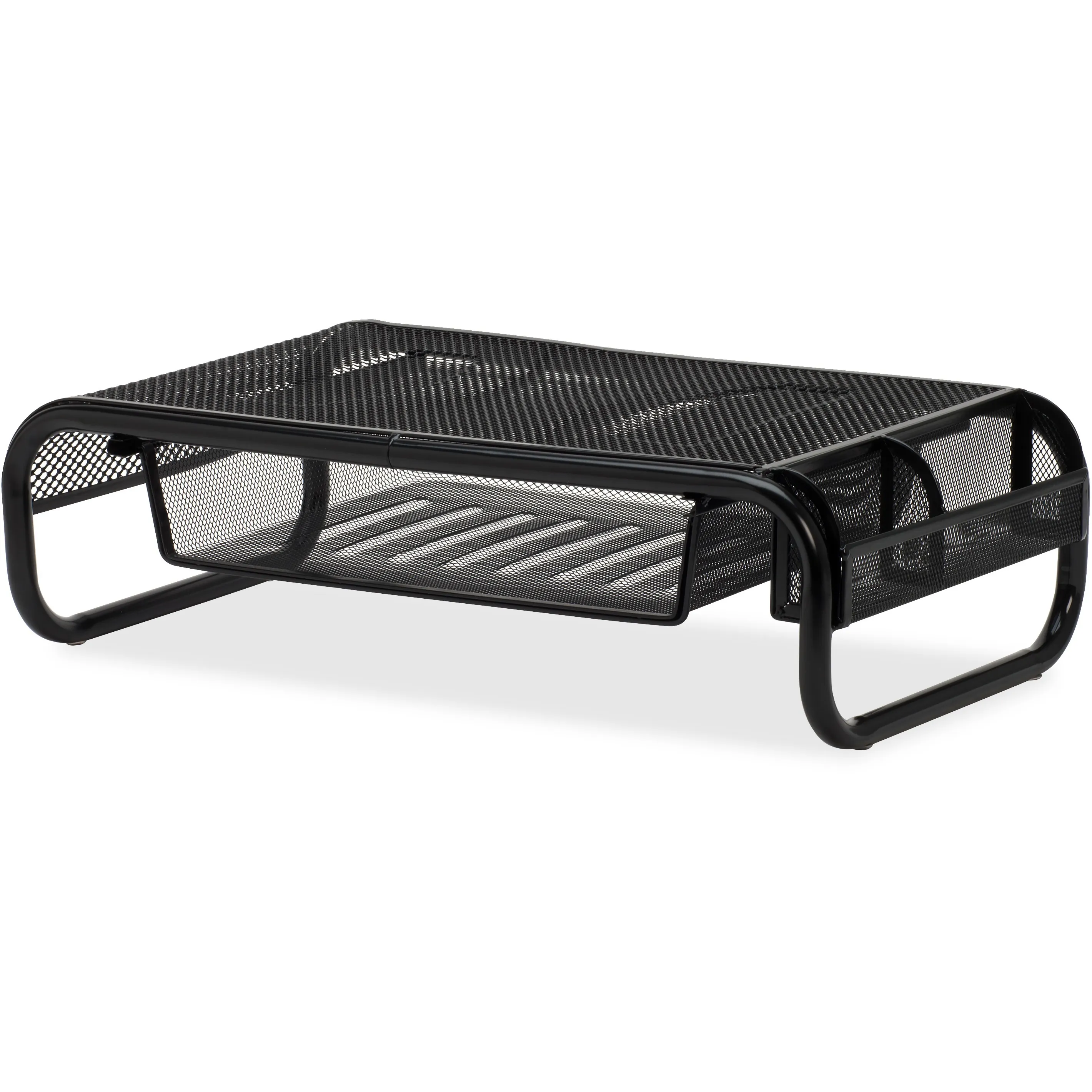 Lorell LLR 84147 Mesh Wire Monitor Stand - Desktop - Powder Coated - S