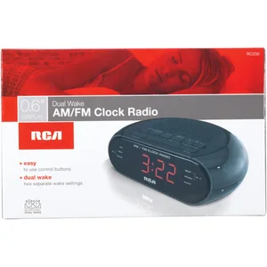 RC205A | Acer RCA Dual Alarm Clock Radio with Red LED