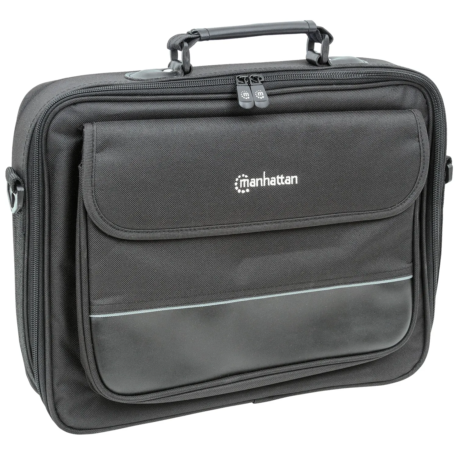 Manhattan 421430 Times Square 15.4 Widescreen Laptop Briefcase - Top L